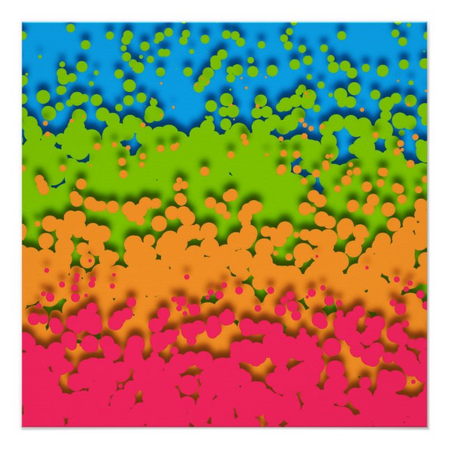 Poster Fière de Groovy Rétro Bubbly Trippy Funky Panroman (Devant)