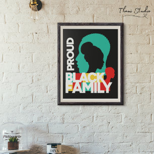 Poster Fière Famille noire Mois de l'histoire des Noirs