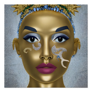 Poster Fièrement Africain : Beau Portrait Histoire des No