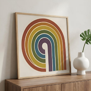 Poster Fierté Carré Moderne Milieu de Siècle