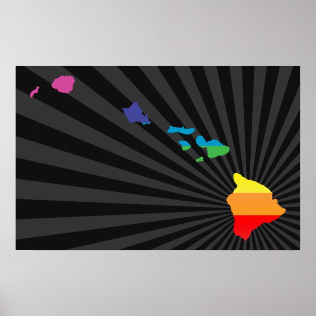 Poster fierté hawaïenne. (Devant)