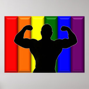 Poster Fierté musculaire gay