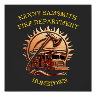 Poster Fiery Valor Intricablement Héroïque Conception De