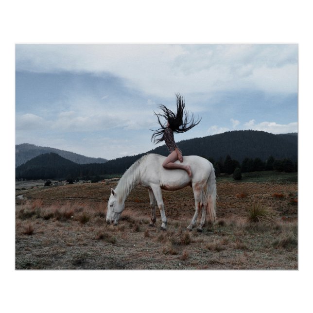 Poster Fille à cheval (Devant)