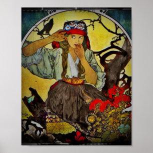 Poster Fille avec le choeur de professeur de Raven