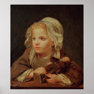 Poster Fille avec une poupée