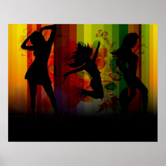 Poster fille dans l'art sauvage
