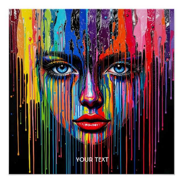 Poster Fille de cire fondue fantaisie mignonne (Devant)
