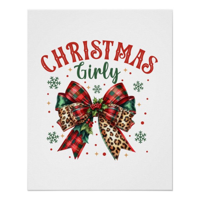 Poster Fille de Noël cadeau de Noël (Devant)
