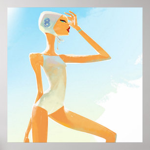Poster Fille en maillot de bain