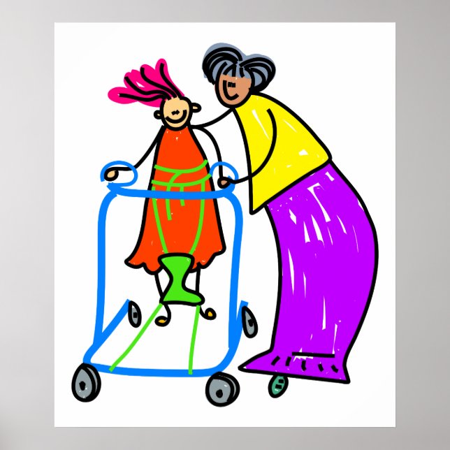 Poster Fille handicapée (Devant)