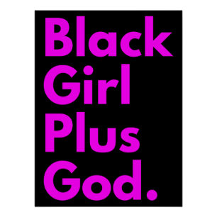 POSTER FILLE NOIRE PLUS DIEU