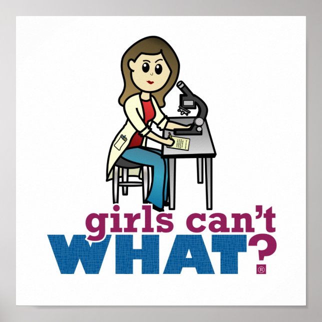 Poster Fille scientifique (Devant)