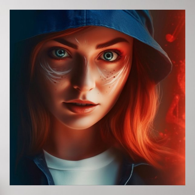 Poster Fille Super-Héros (Devant)