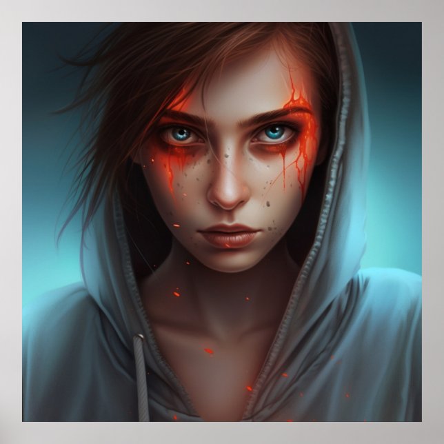 Poster Fille Super-Héros (Devant)