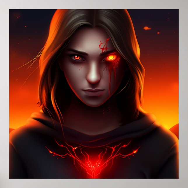 Poster Fille Super-Héros (Devant)