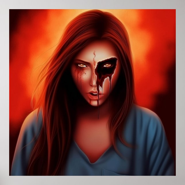 Poster Fille Super-Héros (Devant)