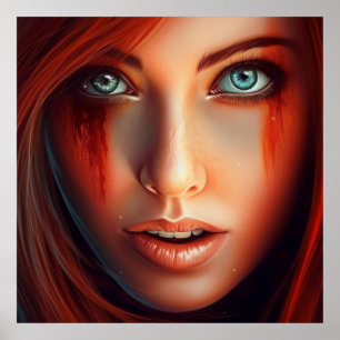 Poster Fille Super-Héros