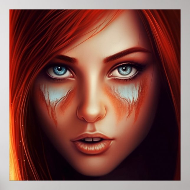 Poster Fille Super-Héros (Devant)