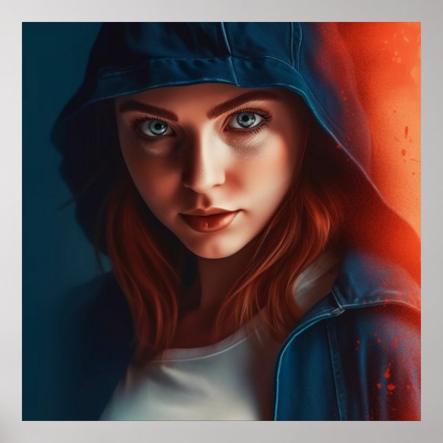 Poster Fille Super-Héros (Devant)