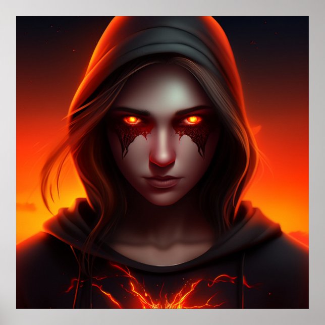 Poster Fille Super-Héros (Devant)