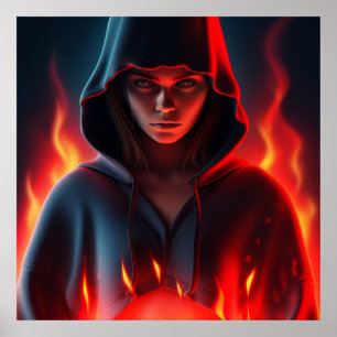 Poster Fille Super-Héros