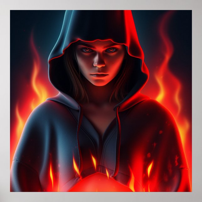 Poster Fille Super-Héros (Devant)