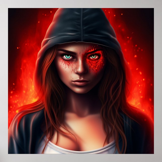 Poster Fille Super-Héros (Devant)