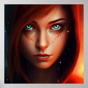 Poster Fille Super-Héros