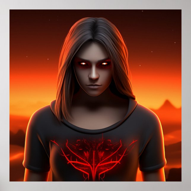 Poster Fille Super-Héros (Devant)