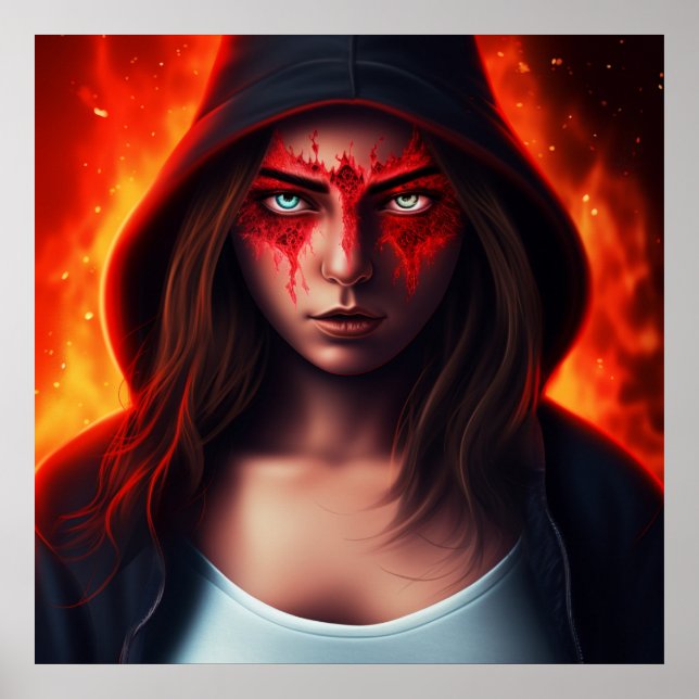 Poster Fille Super-Héros (Devant)