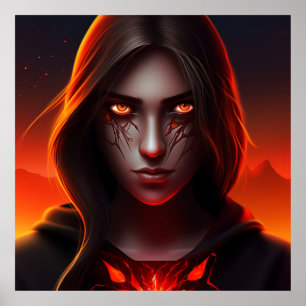 Poster Fille Super-Héros