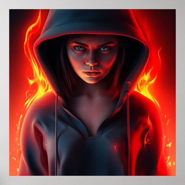 Poster Fille Super-Héros (Devant)