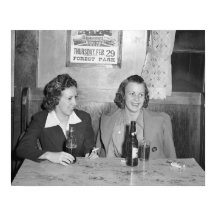 Filles au bar, 1940. Photo vintage