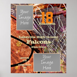 Poster filles basketteur équipe photos sports