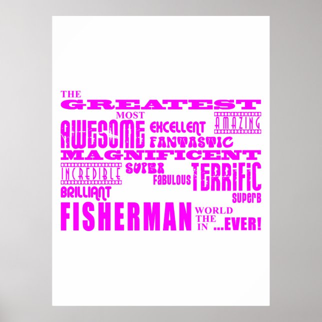 Poster Filles Pêcheurs : Le plus grand pêcheur rose (Devant)