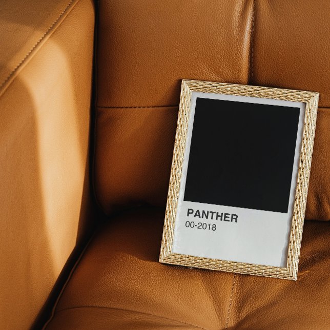 Poster Film Panther Noir - Bordure Blanche (Créateur téléchargé)