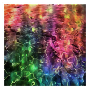 Poster Fin De L'Art Abstrait Arc-En-Ciel