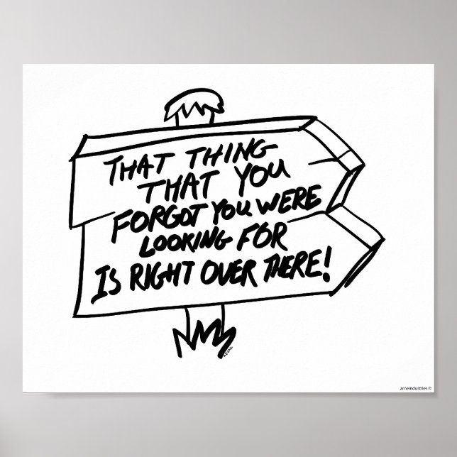 Poster Finding lost things sign (Devant)