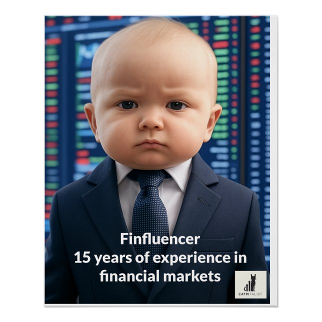 Poster Finfluencer Baby - 15 ans de sagesse financière (Devant)