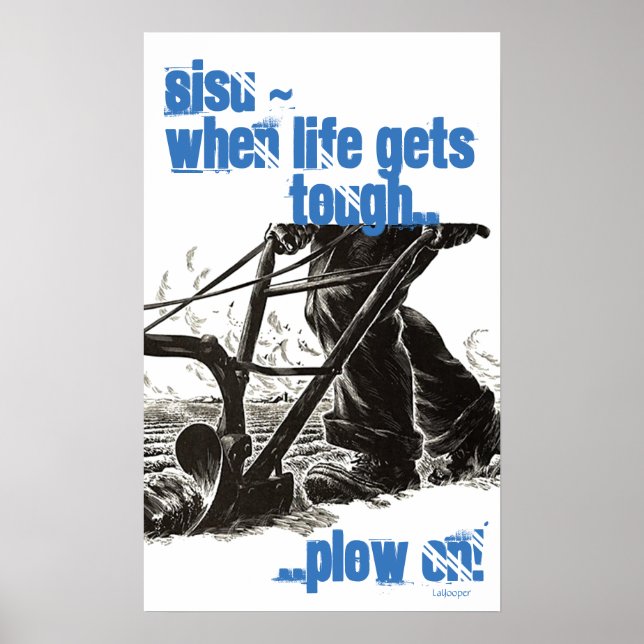 Poster Finn Finn Sisu Tenacity Tough Plow On (Devant)