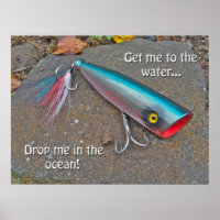 Poster Fishing Lure "Amène-moi à l'eau..."