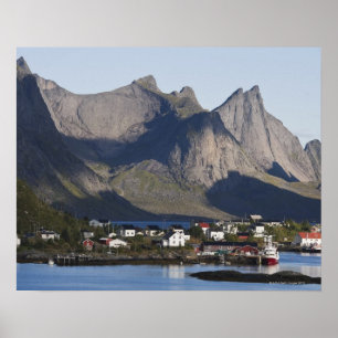 Poster Fishing village Reine, Moskenesoy island,