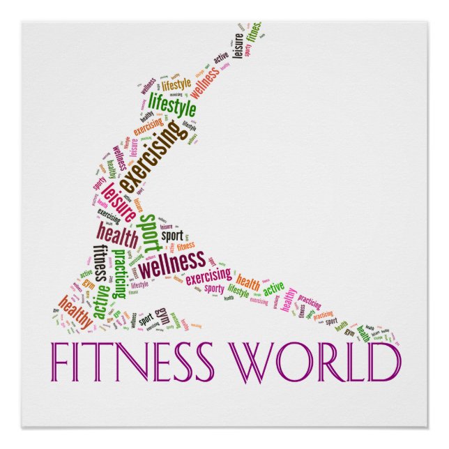 Poster Fitness world (Devant)