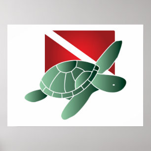 Poster Flag de Sea Turtle