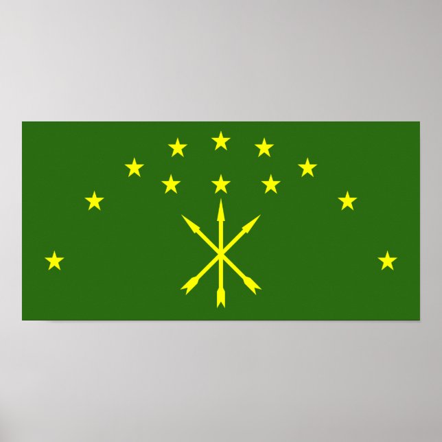 Poster Flag of Circassia (Devant)