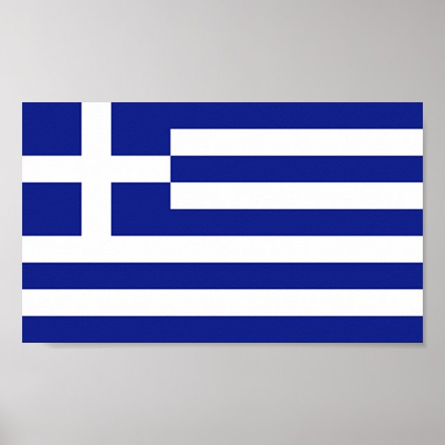 Poster Flag of Greece (Devant)
