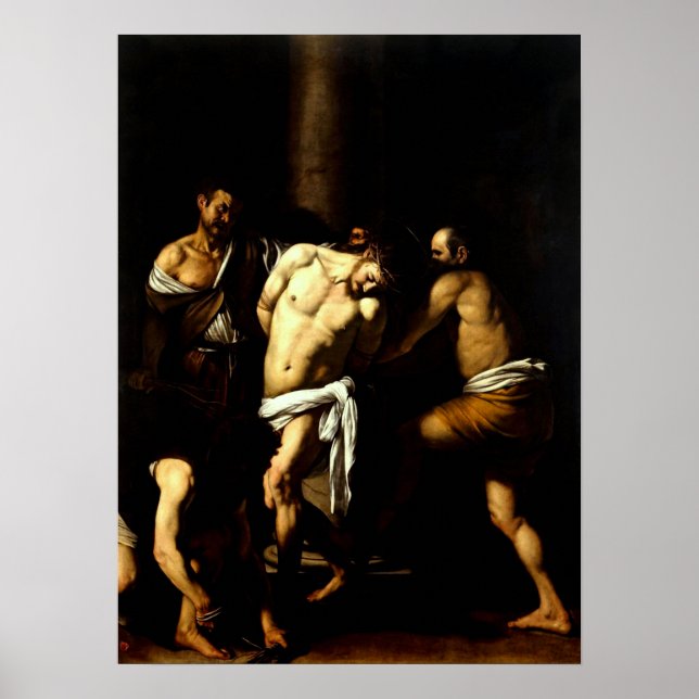 Poster Flagellation du Christ du Caravaggio (Devant)