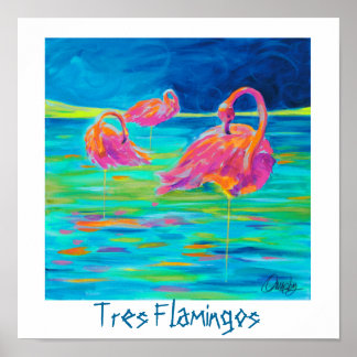 Poster Flamant rose