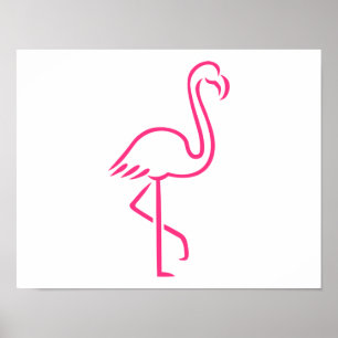 Poster flamant rose